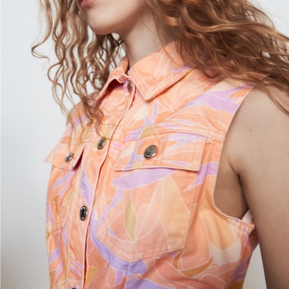 ZARA Denim Mini Dress - Picture 3 of 3